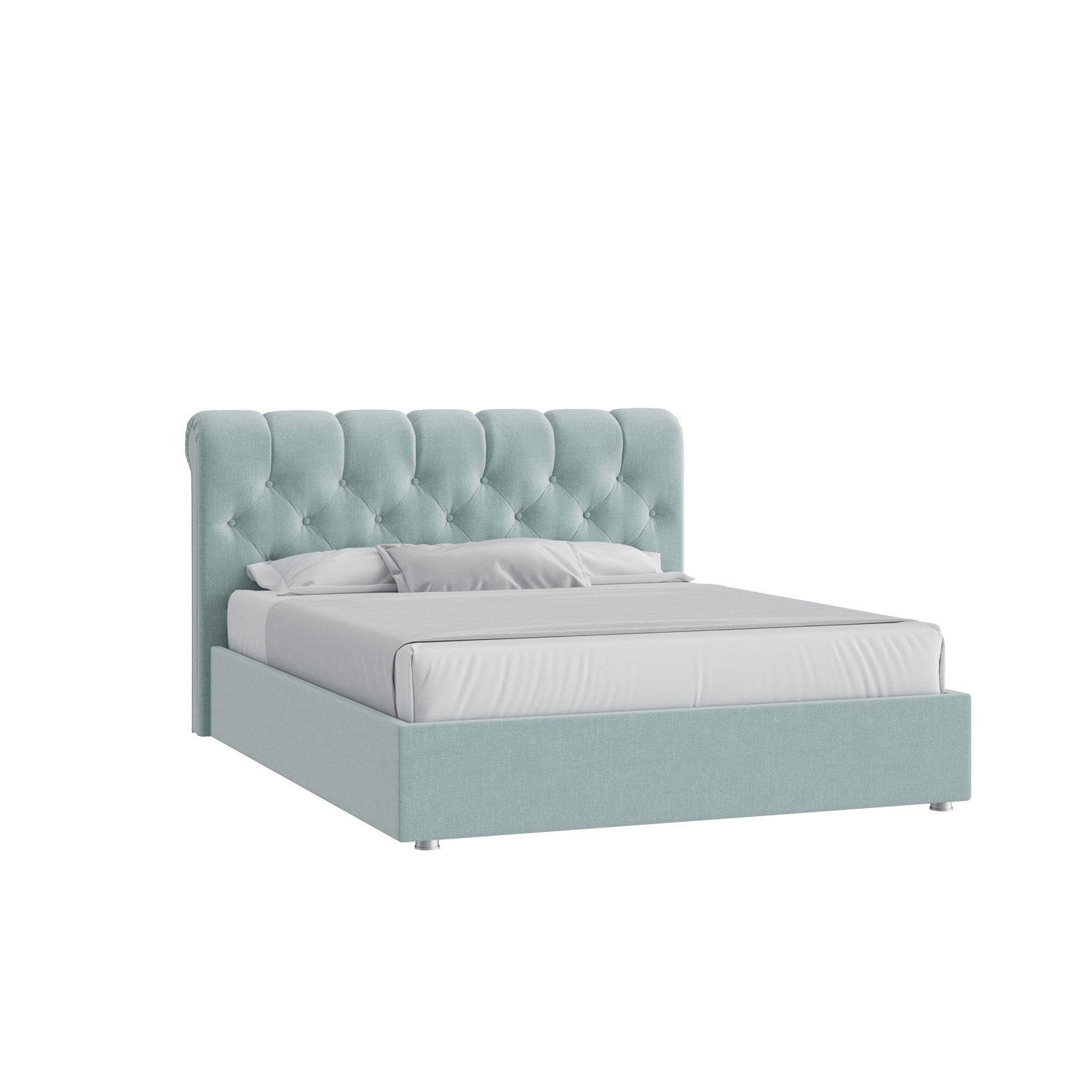 Кровать Элис 200х200 Микровелюр Каприз 87 мятный с подъемным механизмом