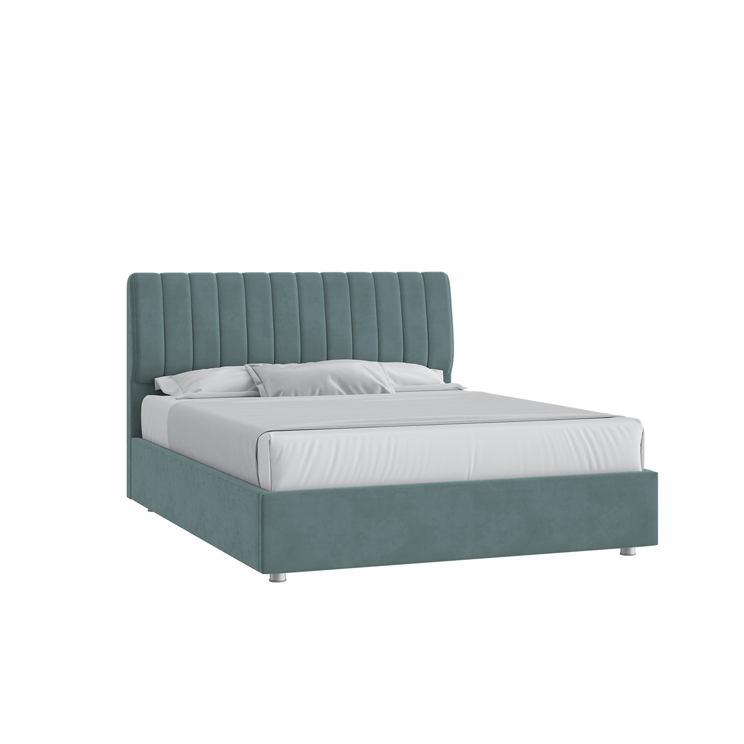 Кровать Танго 160х200 Микровелюр Инфинити 11 ментол с подъемным механизмом с низкими опорами