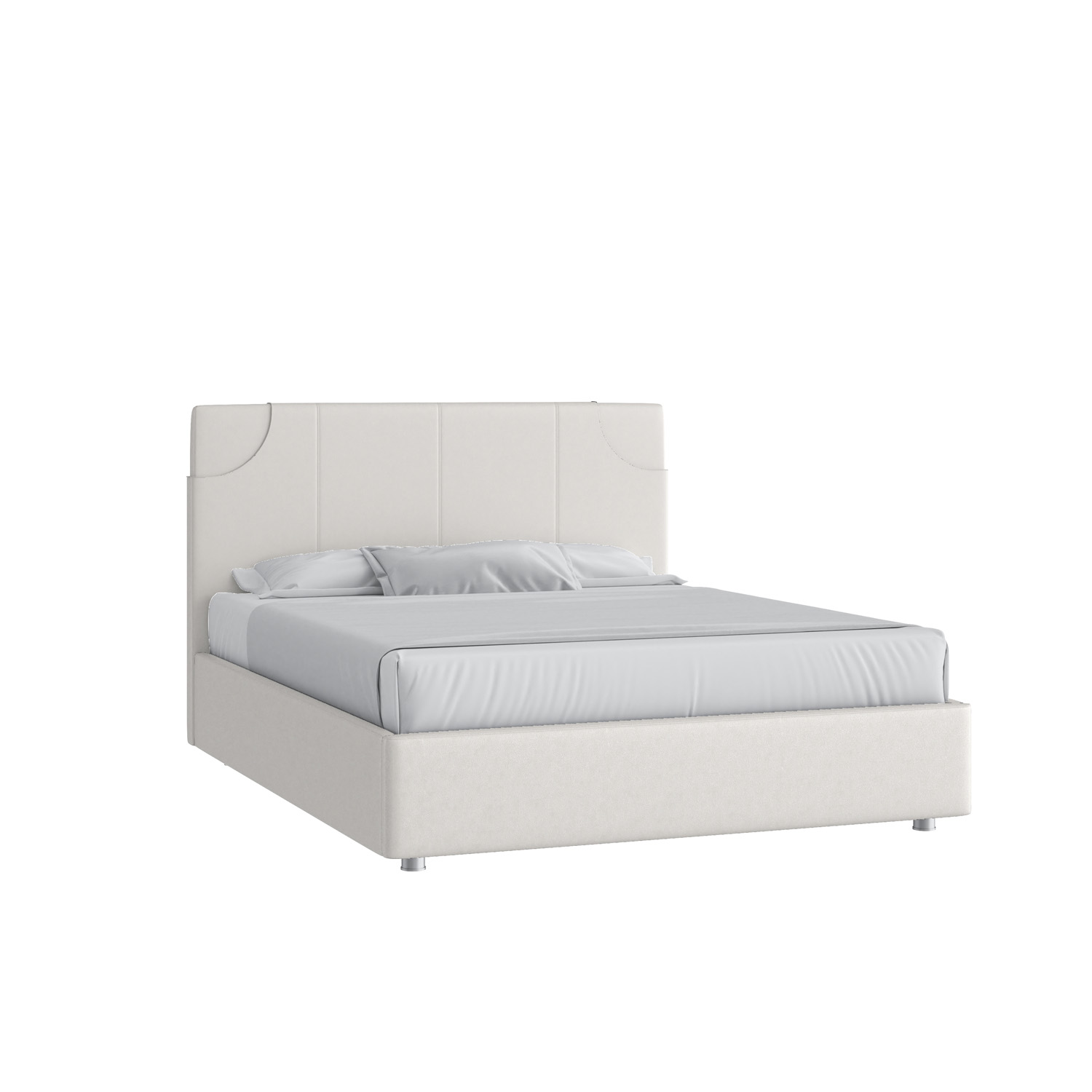 Кровать Денди 160х200 Экокожа Терра ТМ 14 белый с подъемным механизмом