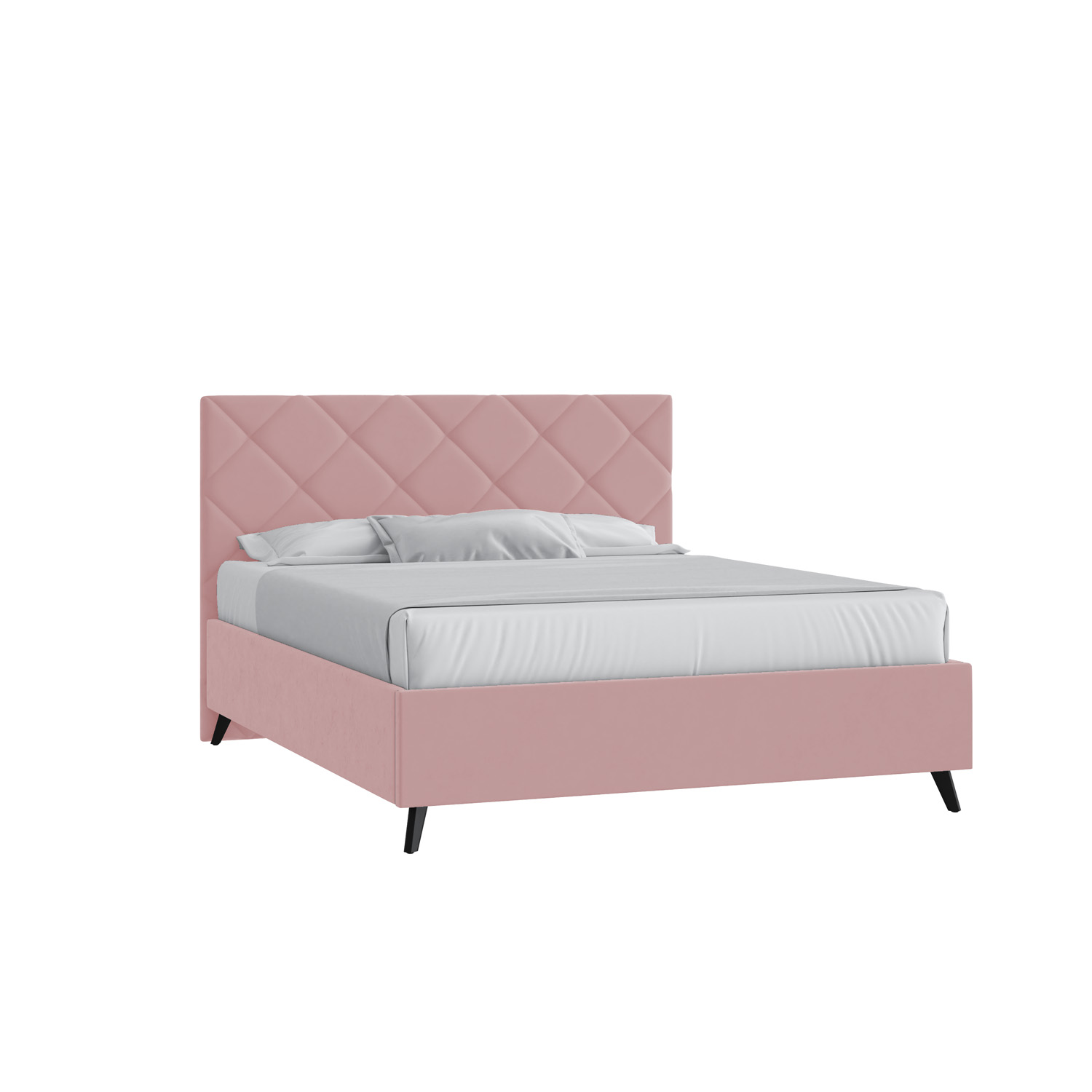 Кровать Марсель 140х200 Микровелюр Инфинити 12 розовый с подъемным механизмом