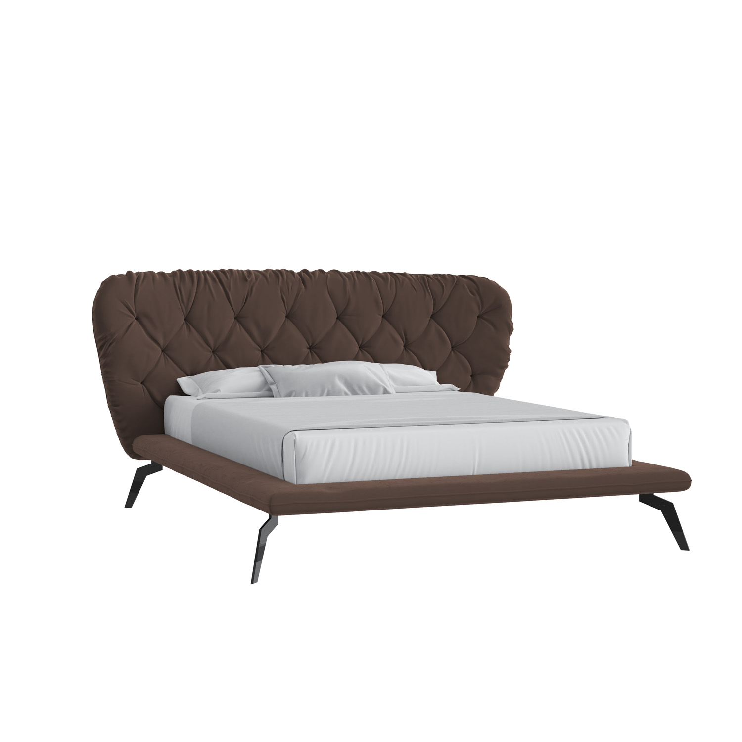 Кровать Фиджи 180х200 Микровелюр Инфинити 04 шоколад