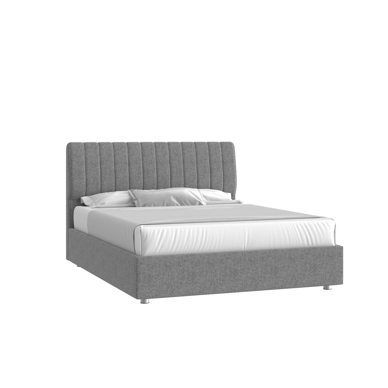 Кровать Танго 120х200 Аура 13 серый с низкими опорами