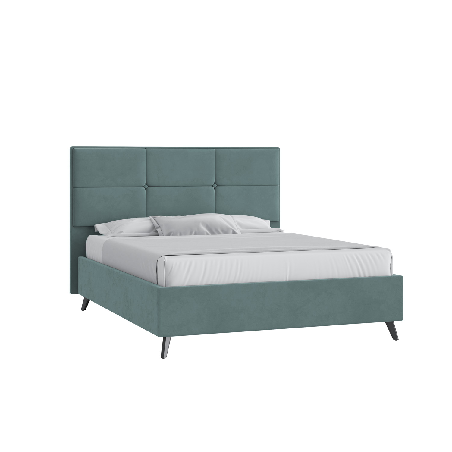 Кровать Мюнхен 180х200 Микровелюр Инфинити 11 ментол высокие опоры