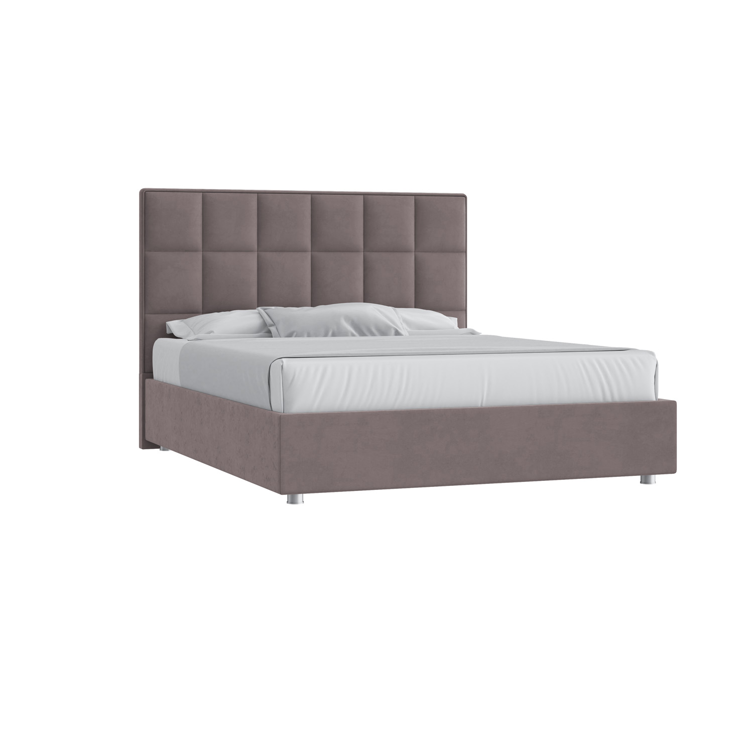 Кровать Квадро 120х200 Микровелюр Фиеста 06 серо-бежевый с подъемным механизмом