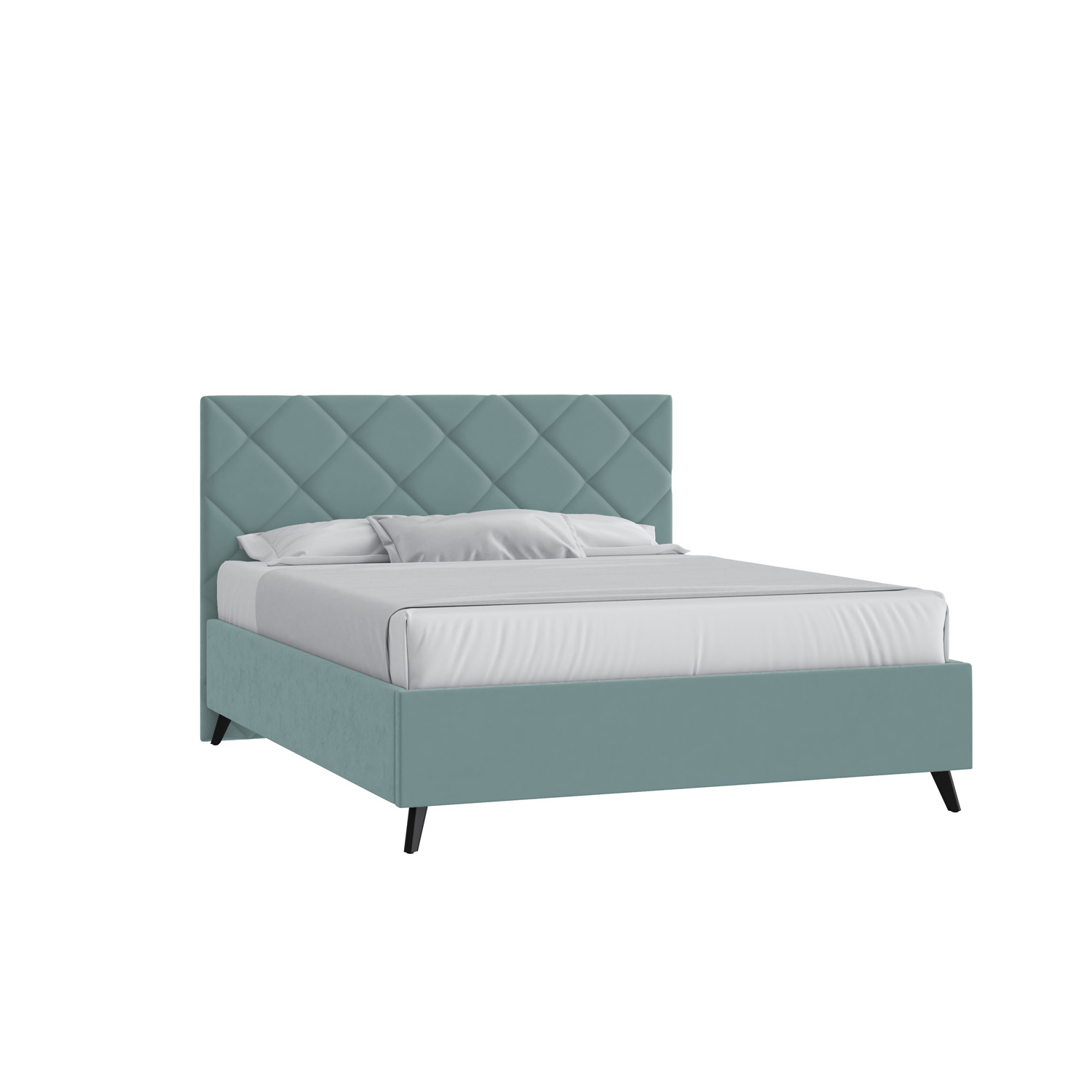 Кровать Марсель 160х200 Микровелюр Инфинити 11 ментол с подъемным механизмом