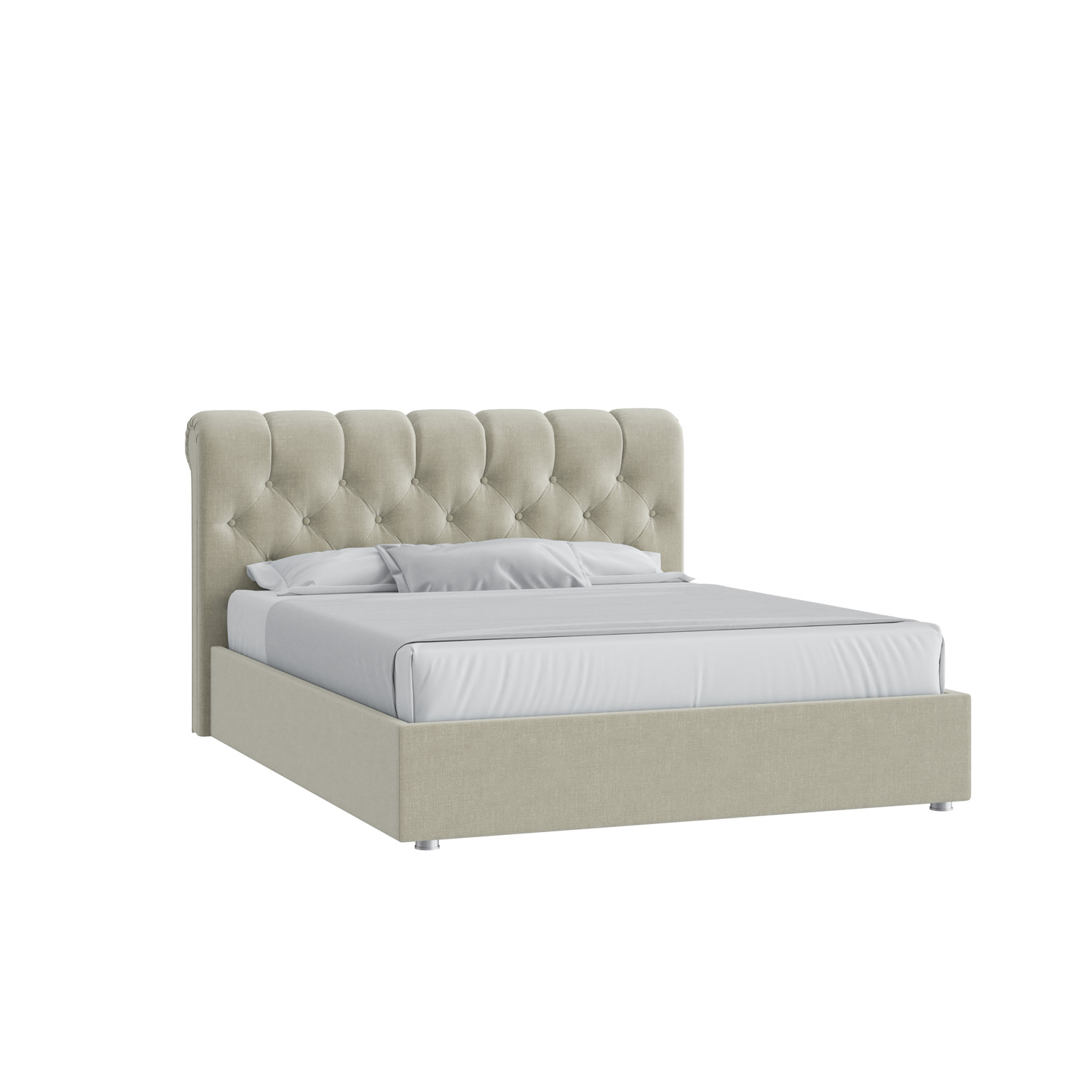 Кровать Элис 180х200 Микровелюр Каприз 06 бежевый с подъемным механизмом