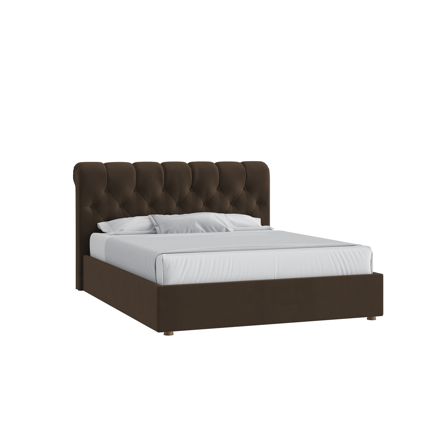 Кровать Элис 180х200 Велюр Гелакси 009 шоколадный