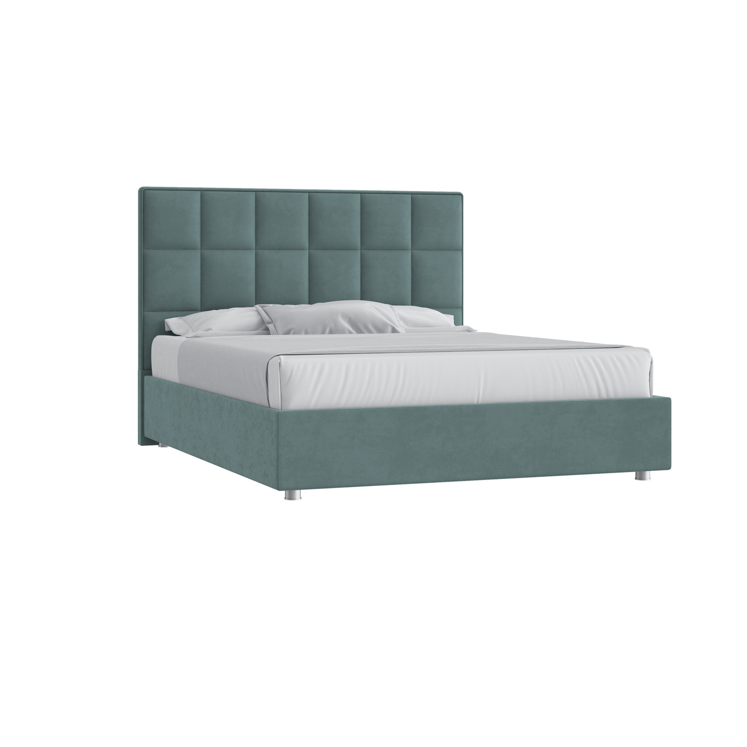 Кровать Квадро 160х190 Микровелюр Инфинити 11 ментол с подъемным механизмом