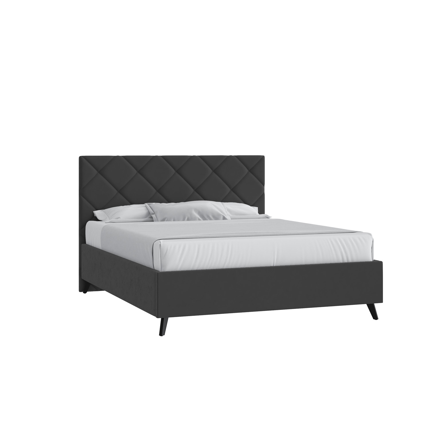 Кровать Марсель 160х200 Велюр Гелакси 011 серо-стальной с подъемным механизмом