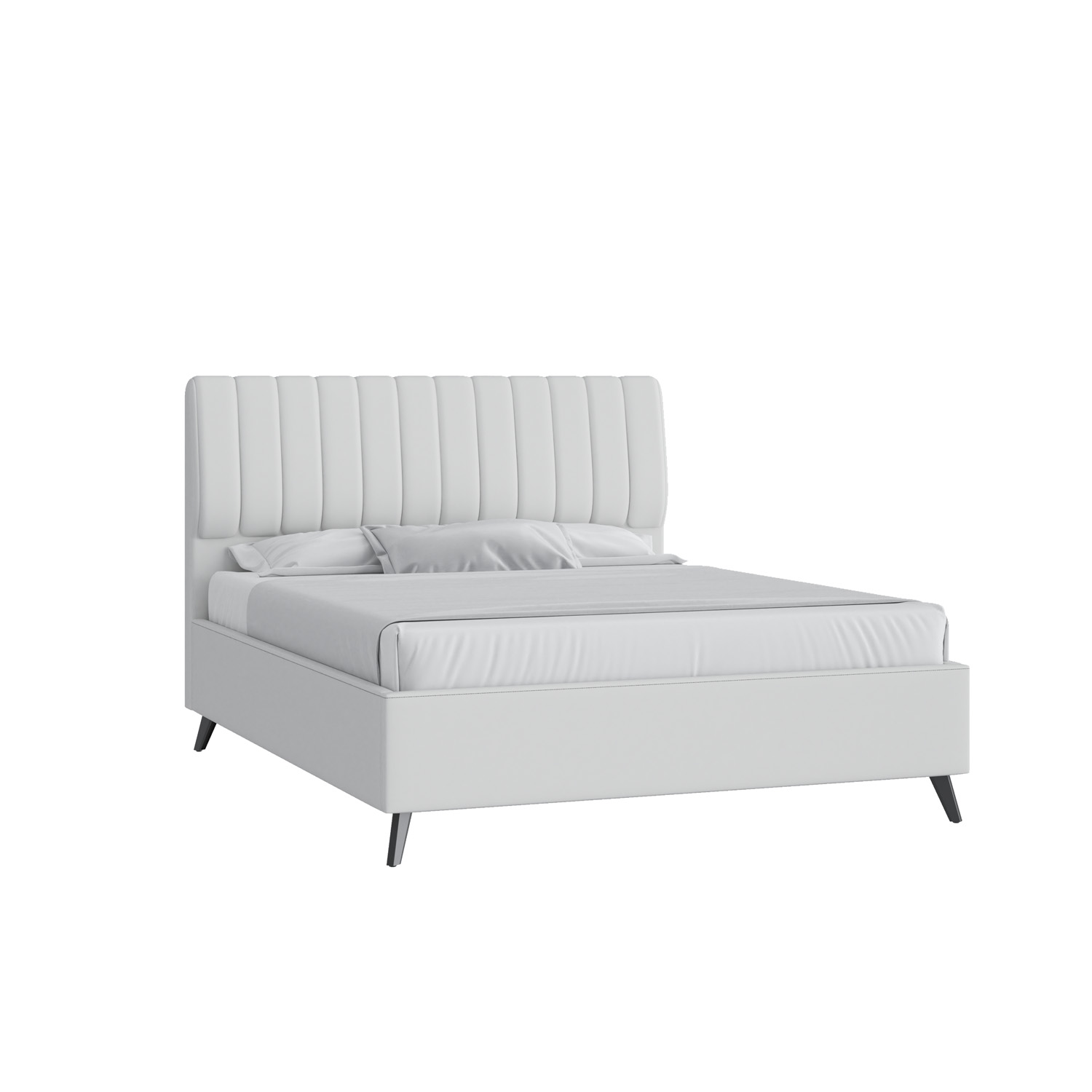 Кровать Танго 120х190 Экокожа Терра ТМ 14 белый на высоких опорах