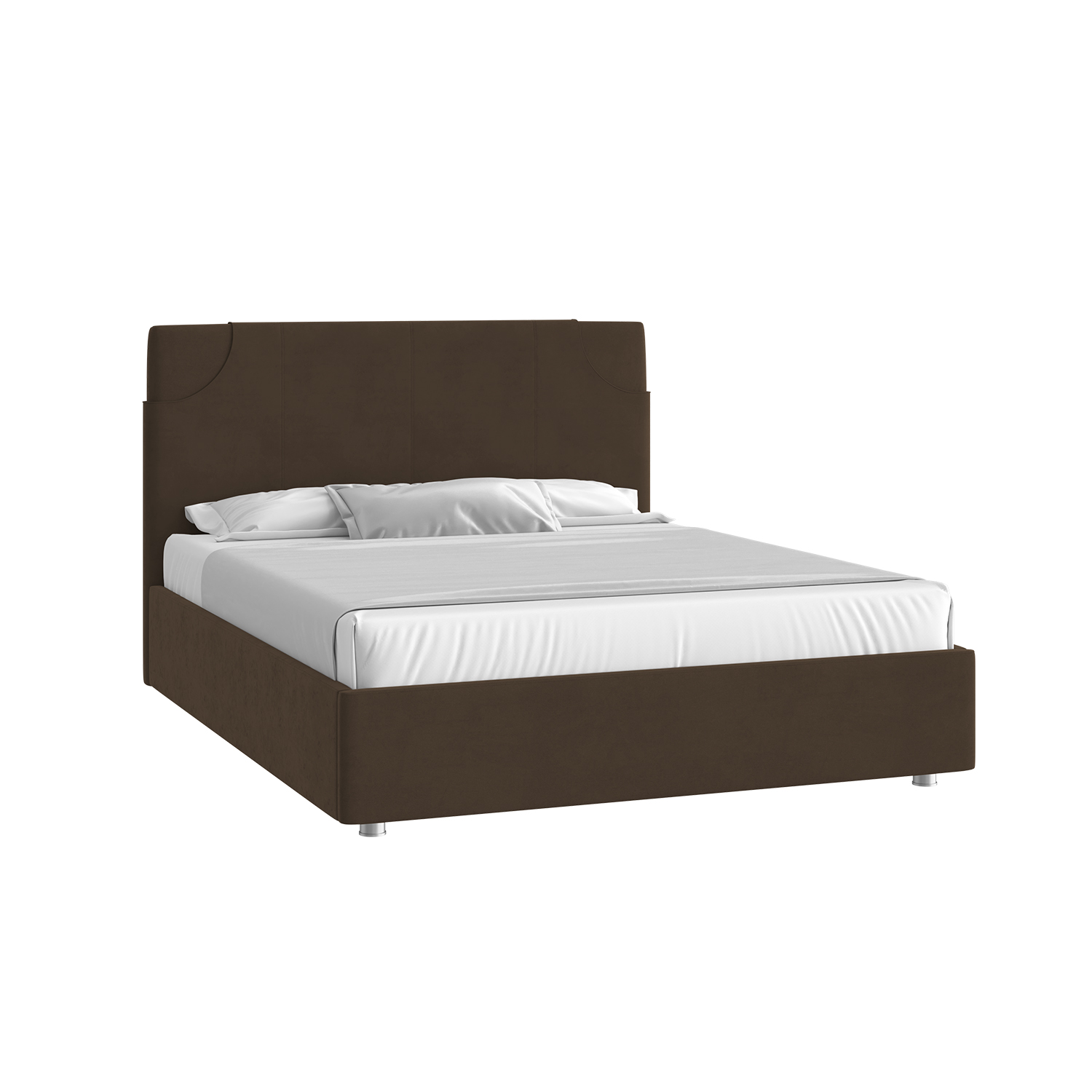 Кровать Денди 160х200 Велюр Гелакси 009 шоколадный